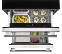 4.2 Cu. Ft. 24-Inch Undercounter Double-Drawer Refrigerator/Freezer with Automatic Ice Maker in Stainless Steel