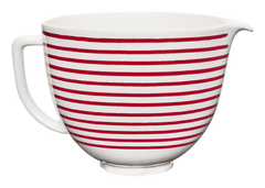 5 Quart Horizontal Stripes Patterned Ceramic Bowl